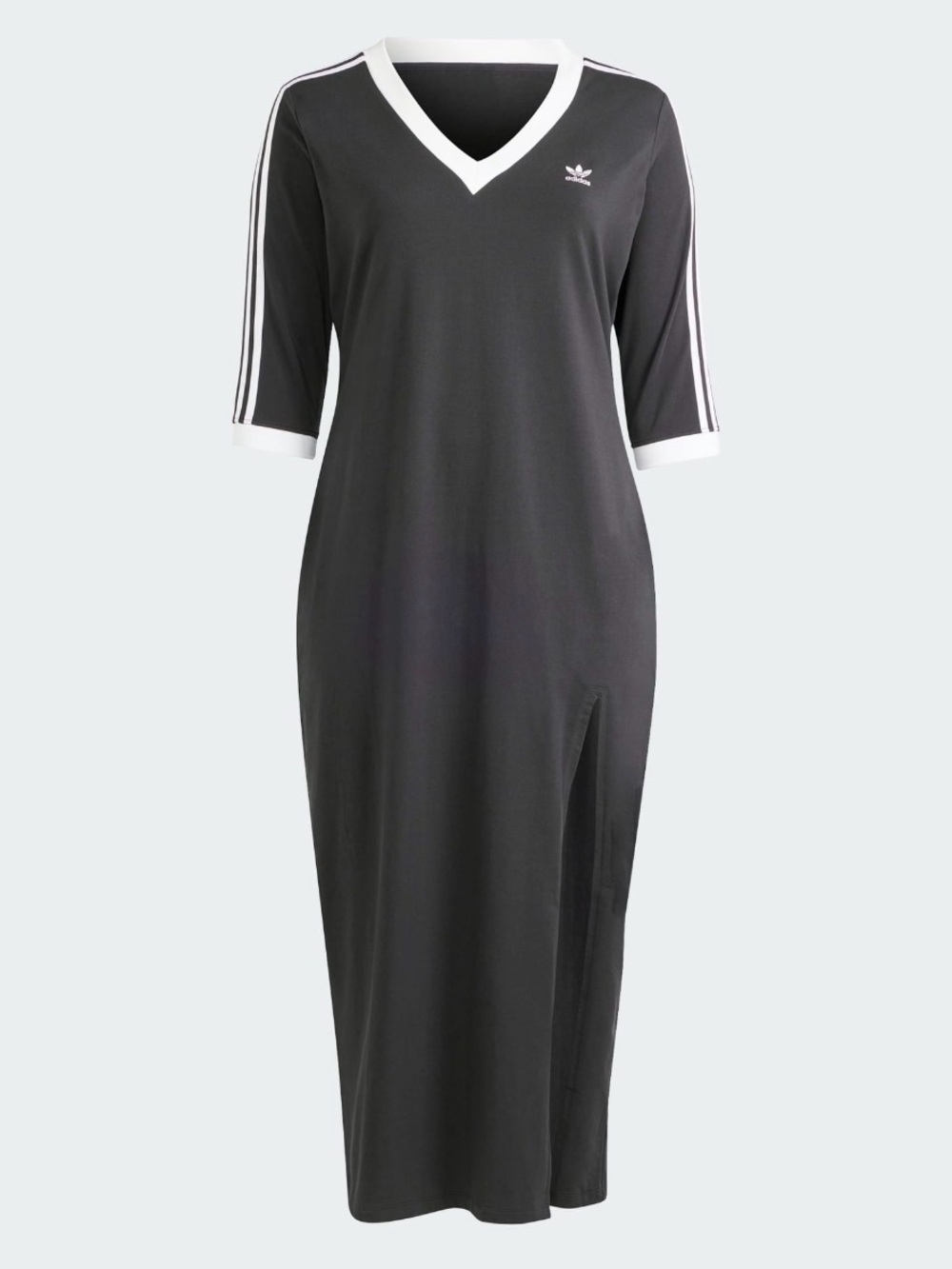 NWT Adidas Black V-Neck Three-Stripe dress MSRP $60